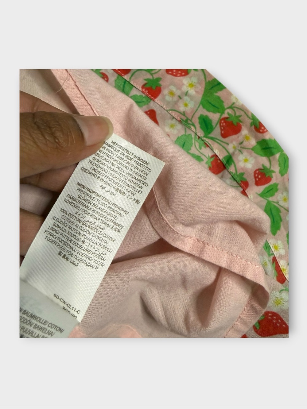 Mini Boden Strawberry Vine Floral Pattern Pink Dress - Picture 5 of 7